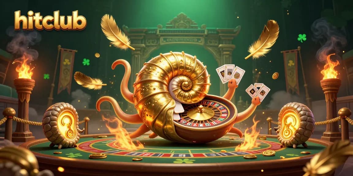 Experience excitement at hitclub with a vibrant casino atmosphere, featuring a nautilus roulette wheel.