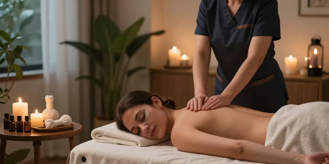Swedish massage at home setting, showcasing relaxation and comfort during 스웨디시출장.
