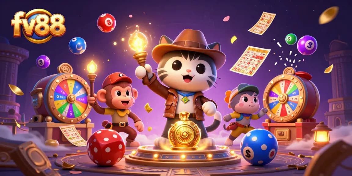 Experience big wins with fv88 at a thrilling casino adventure, discovering treasures amid dynamic gaming elements.