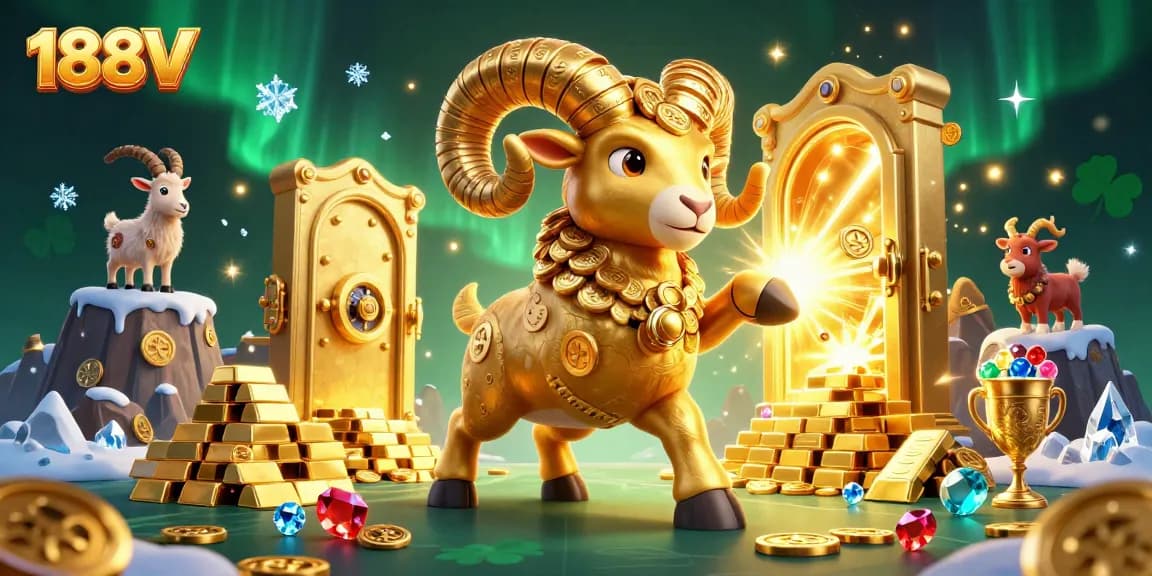 Experience thrilling wins at 188V with golden treasures and vibrant game elements galore.