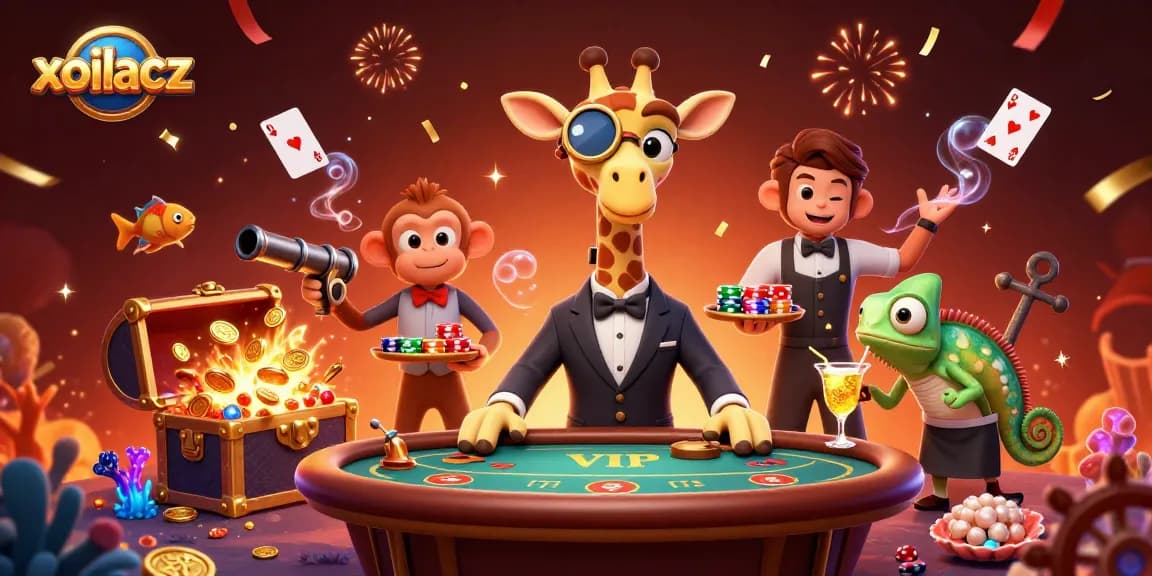 Catch the excitement at xoilacz with a high-roller giraffe and vibrant casino elements.