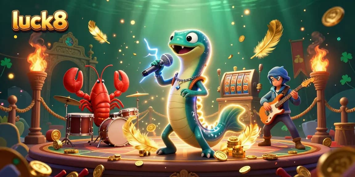 Experience the luck8 online casino with vibrant characters in an exciting underwater setting.