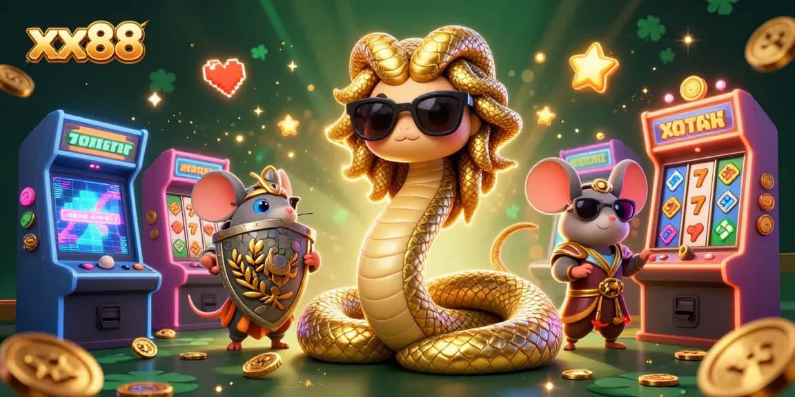 Playing engaging games at xx88 with Medusa, a warrior mouse, and vibrant slot themes.