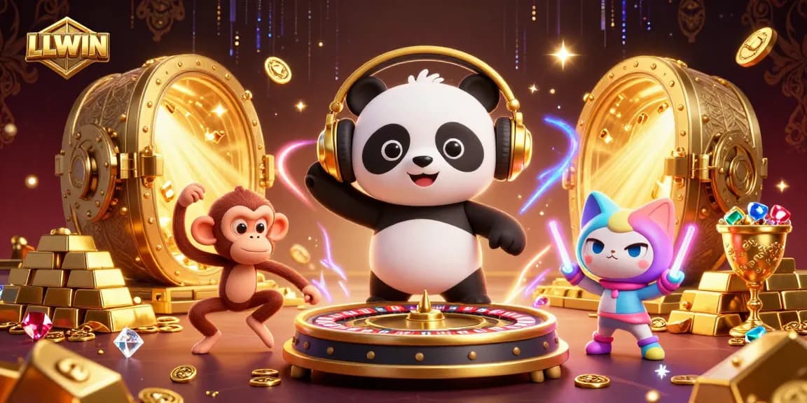 Join in the excitement at LLWIN as the DJ panda spins and treasures await!