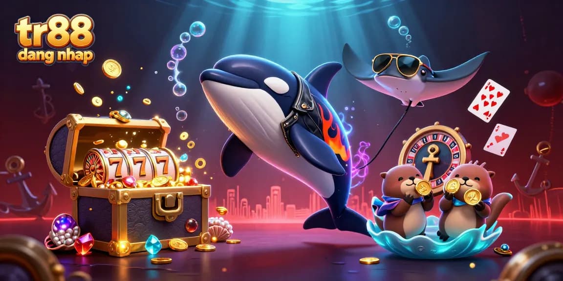 Experience thrilling gameplay at tr88 dang nhap with vibrant underwater casino elements and exciting characters.