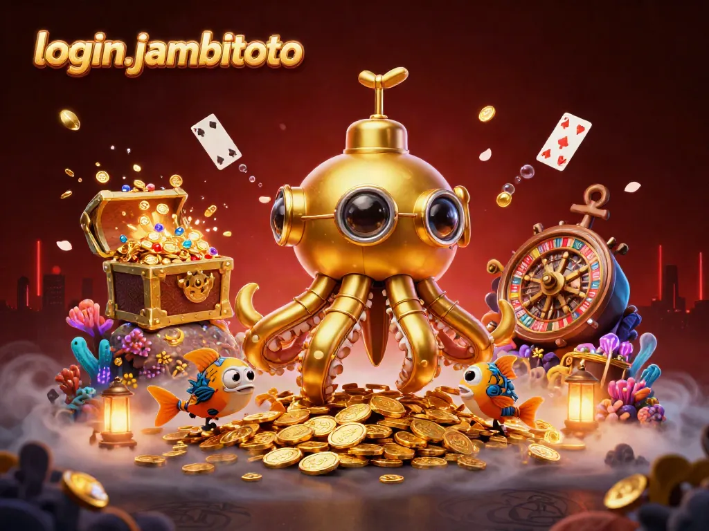 Win big as you login jambitoto in this vibrant underwater casino adventure scene.