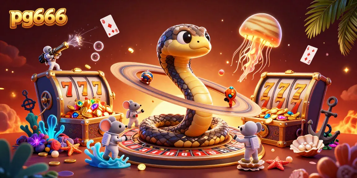 Engaging pg666 illustration of a cosmic casino scene with slot reels and playful mice betting.