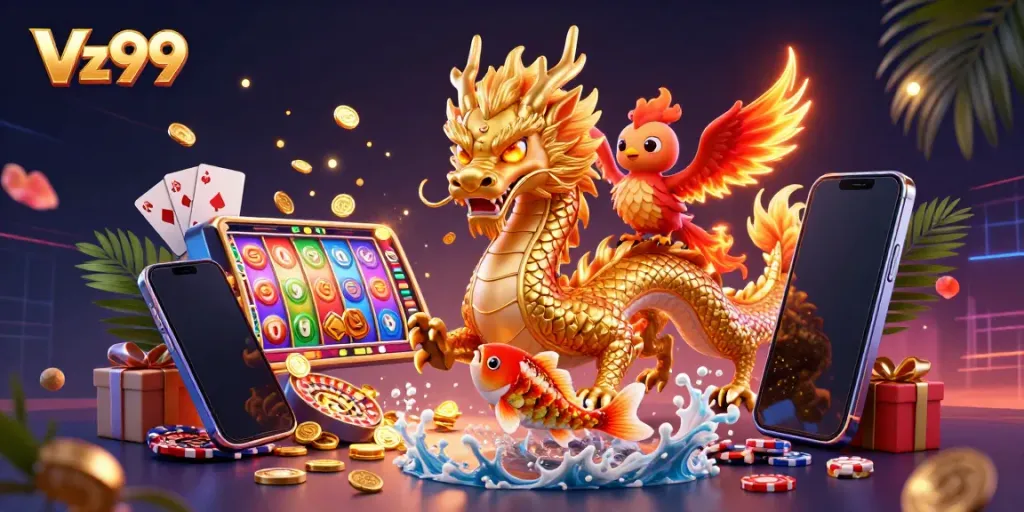 Experience thrilling casino action with Vz99's immersive gaming features and vibrant characters.