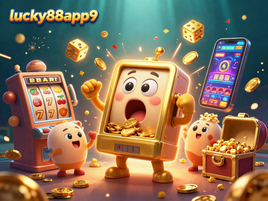 Spin for jackpots at lucky88app9 in a vibrant cartoon casino scene filled with celebrations!