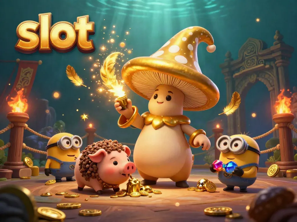Experience thrilling slot machine adventures with a magical wizard, treasure-hunting pig, and vibrant gems!