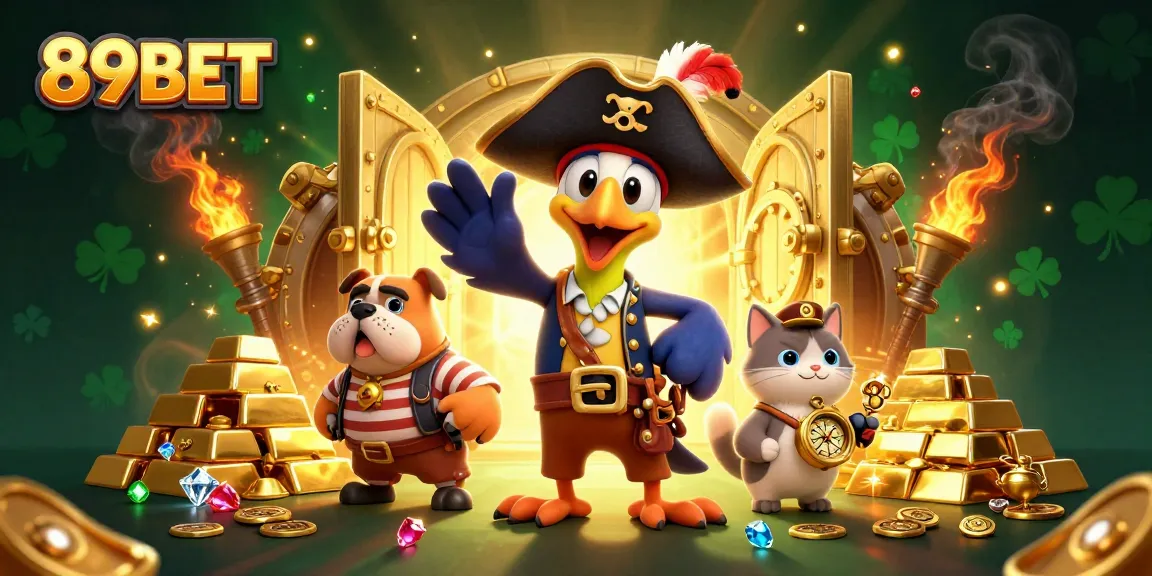 Experience thrilling gaming adventures with 89BET featuring vibrant characters and rich casino elements