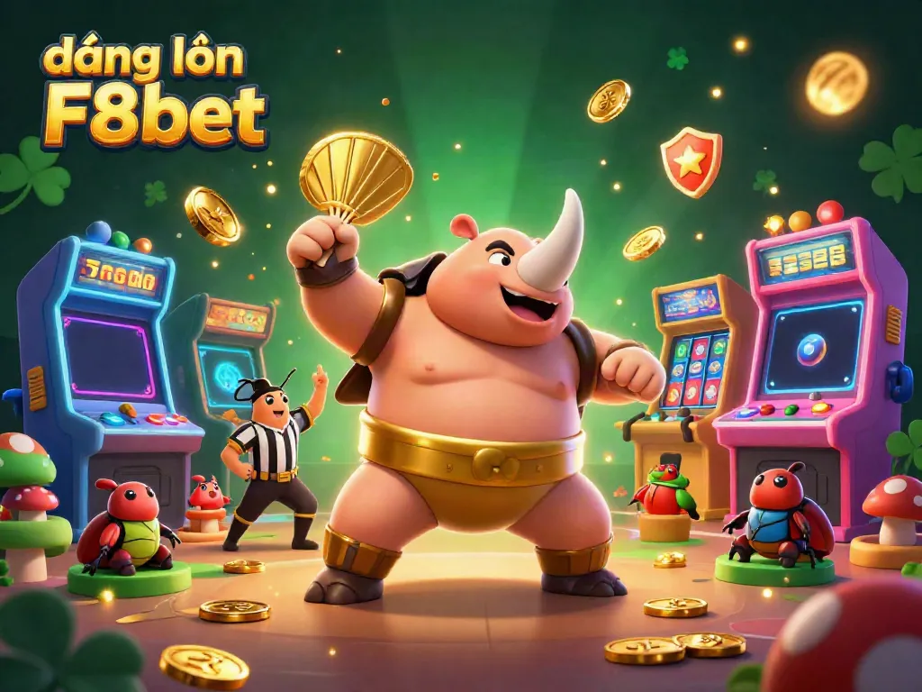 Engage in the excitement of đăng nhập F8bet with a dynamic 3D casino scene featuring vibrant characters and rich details.