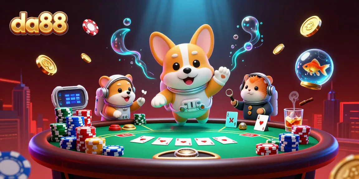 Engage with da88 in vibrant 3D casino adventure featuring space-themed gambling action.