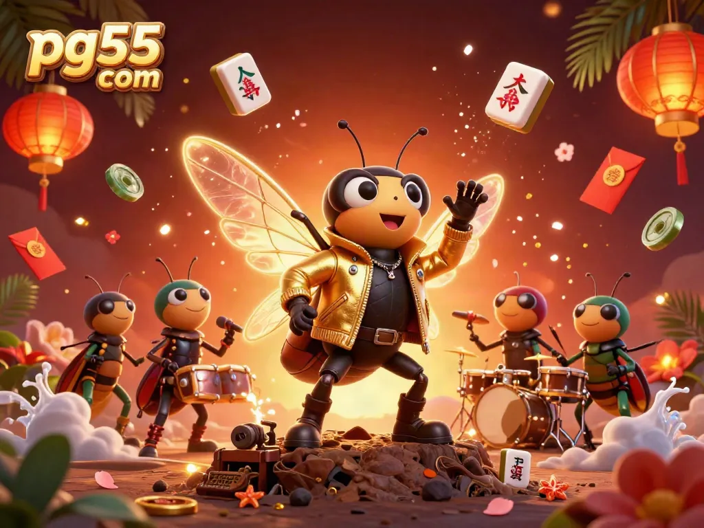 Experience thrilling gameplay with pg55 com in this vibrant casino scene filled with dynamic elements.