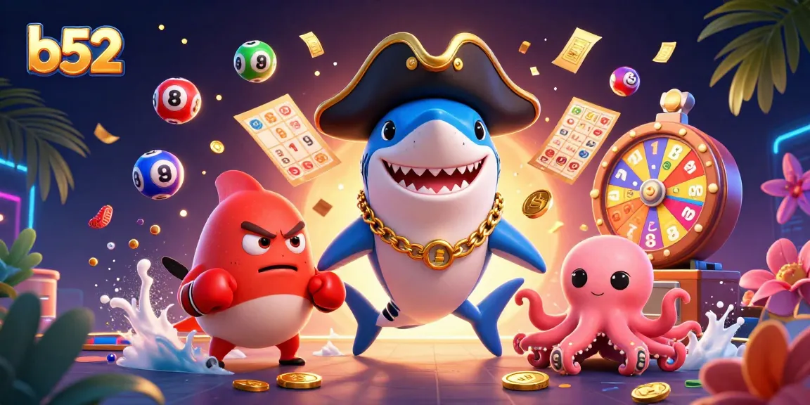 Win exciting prizes with b52-themed lottery games featuring vibrant characters and dynamic action.