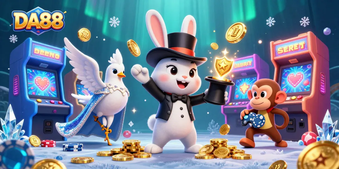 Experience DA88's magical moments with animated casino characters and vibrant gaming elements.