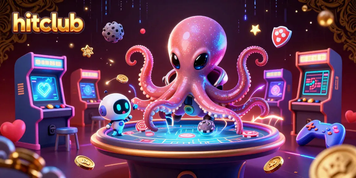 Engage in an intergalactic poker adventure with hitclub's alien octopus and vibrant game elements.